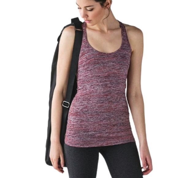 Lululemon Cool Racerback Space Dye Camo Rosewood Fireside Red Small c013 - Picture 1 of 5